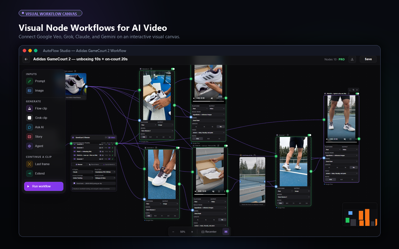 AutoFlow Studio canvas